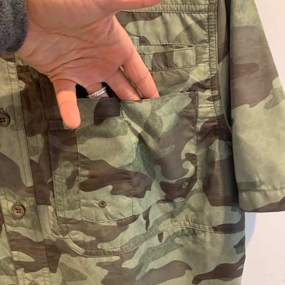 Mens Reel Legends green camo button down fishing shirt S - Picture 4 of 10